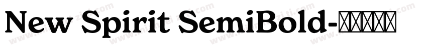 New Spirit SemiBold字体转换